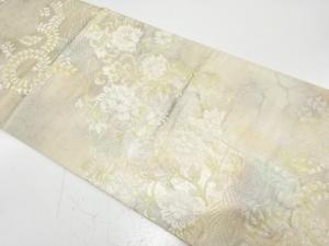 アンティーク　道長取りに花唐草模様織り出し袋帯（着用可）